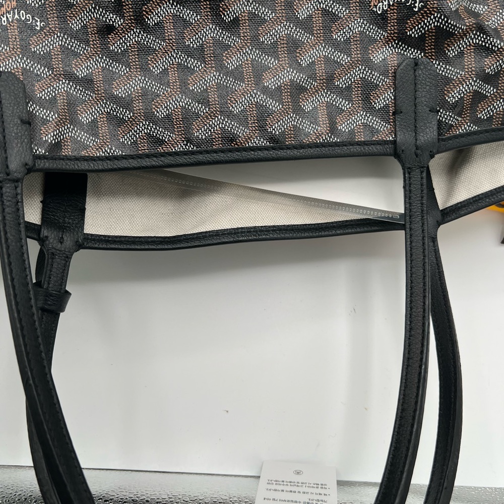 Goyard Saint Louis GM black Goyardine Canvas Tote bag with pouch like New ❤️ - Picture 9 of 11